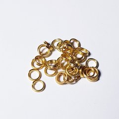 Кольцо для соединения, двойное, 5*1 мм, из бижутерного сплава, фурнитура, золото
