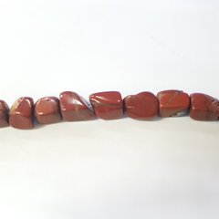 Яшма красная бусины 6-13*10-14 мм, натуральные камни, поштучно, красная с черным и бежевым