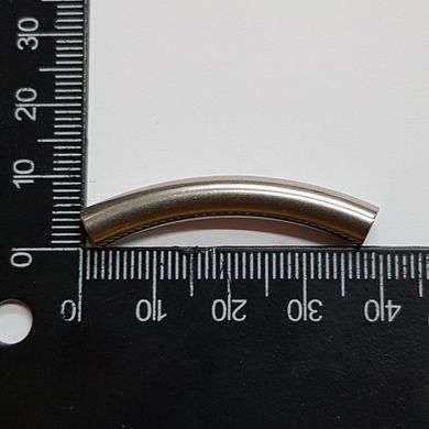 Трубочка металлическая 40*6 мм, поштучно, платина