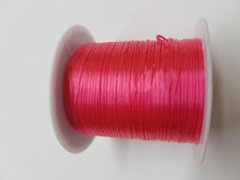 Жилка (многослойная резинка), розовый яркий, 0.8 мм, 10 метров в катушке