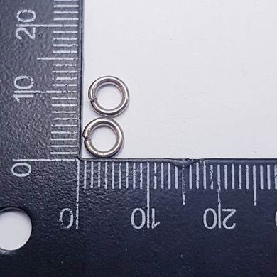 Кольцо для соединения, одинарное, 6*1 мм, из бижутерного сплава, фурнитура, платина
