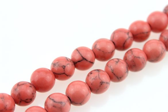 Бирюза прессованная бусины 4 мм, натуральные камни, поштучно, персиковые