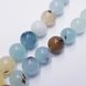 Амазонит бусины 8 мм, ~47 шт / нить, натуральные камни, на нитке, голубые