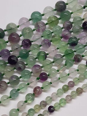 Флюорит бусины 10 мм, натуральные камни, поштучно, зеленые с прозрачным