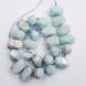 Аквамарин бусины 12-17*13-16 мм, натуральные камни, поштучно, светло-голубой