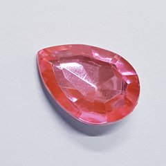 Кабошон, имитация хрусталя, 18*13*5 мм, украшение, пластик, ярко-розовый
