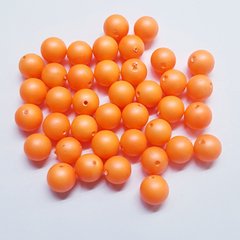 Бусины Майорка 6 мм, поштучно, оранжевый, непрозрачный