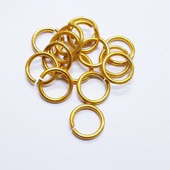 Кольцо для соединения, 11*1 мм, из алюминия, фурнитура, крашеное, золото