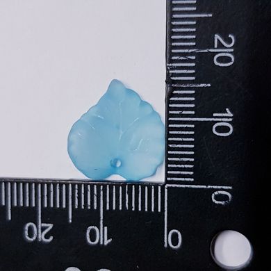 Бусина пластиковая, 16*15*3 мм, из пластмассы, светло-синий
