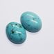 Кабошон из бирюзы 16-18*12-13*4-6 мм, из натурального камня, украшение, голубой с прожилками