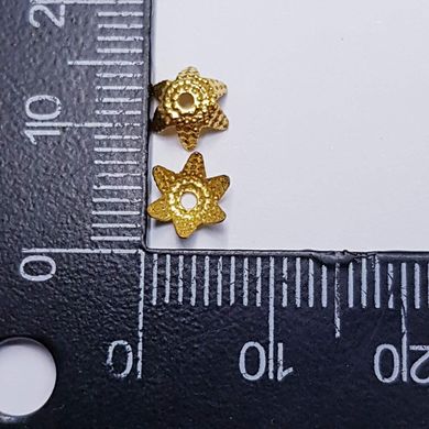 Шляпка металлическая из бижутерного сплава, 3*7 мм, штамповка, золото