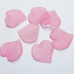 Бусина пластиковая, 16*15*3 мм, из пластмассы, розовый
