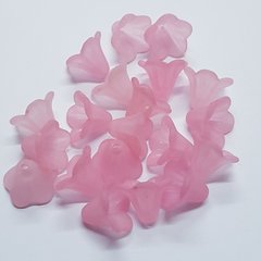 Бусина пластиковая, 11*14*14 мм, из пластмассы, розовый