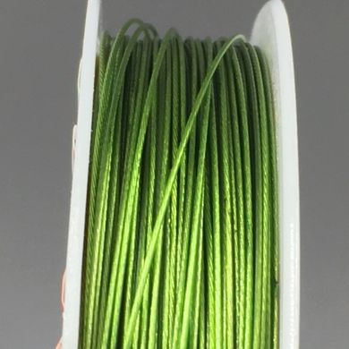 Струна ювелирная, 0.38 мм, цвет салатовый травянистый