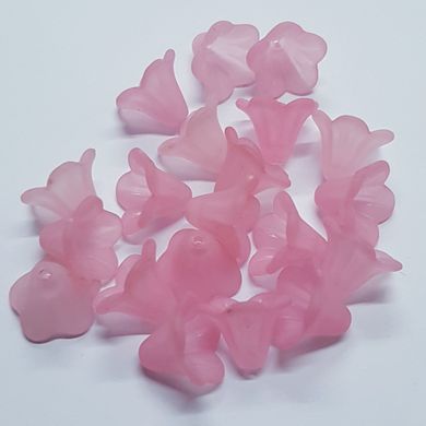 Бусина пластиковая, 11*14*14 мм, из пластмассы, розовый