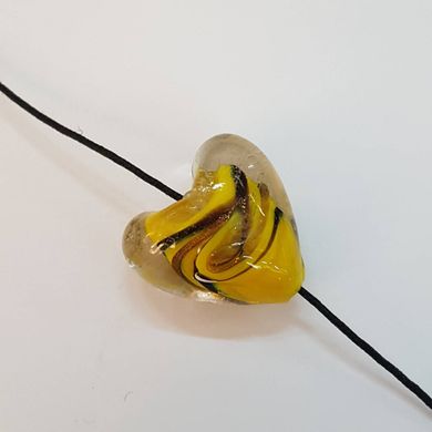 Кулон из Муранского стекла 20*20*13 мм, подвеска, украшение, медальон, желтый