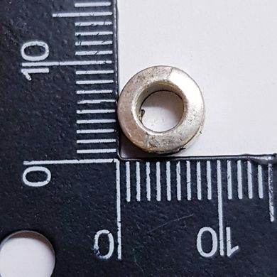 Бусина металлическая 9*5 мм, поштучно, платина