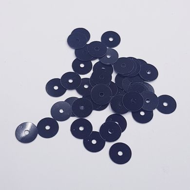 Пайетки пришивные, 6*0,2 мм, круглые, швейная фурнитура, упаковка по 50 шт, черный