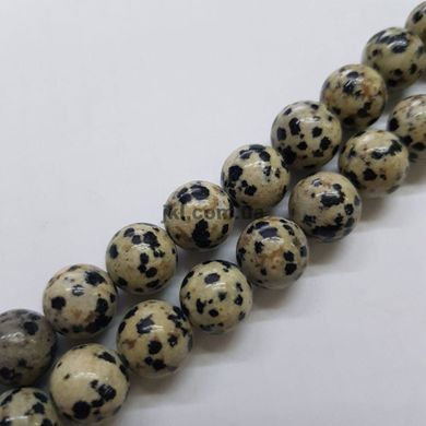 Яшма далматинец бусины 8 мм, натуральные камни, поштучно, черный с белым