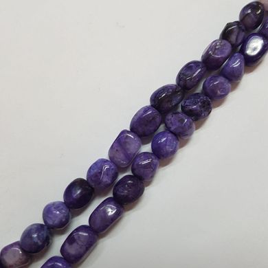Чароит бусины 9-11*6-8 мм, натуральные камни, поштучно, фиолетовый