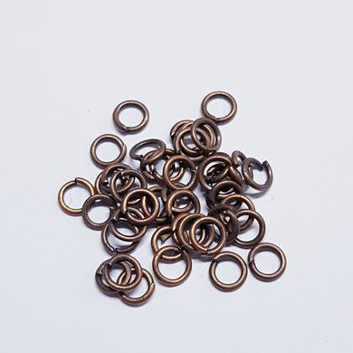 Кольцо для соединения, одинарное, 4*1 мм, из бижутерного сплава, фурнитура, медь