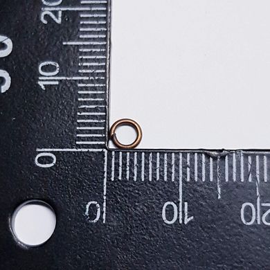 Кольцо для соединения, одинарное, 4*1 мм, из бижутерного сплава, фурнитура, медь