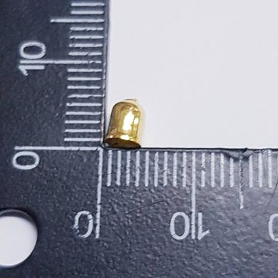 Шляпка металлическая из бижутерного сплава, 5*4 мм, колокольчик, золото