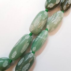 Нефрит бусины 24-33*13-16 мм, натуральные камни, поштучно, зеленые