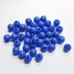 Бусини акрил 6 мм, поштучно, синій