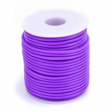 Шнур гумовий порожній усередині, 3 мм, колір фіолетовий яскравий