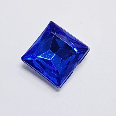 Кабошон, імітація кришталю, 10 * 10 * 4 мм, прикраса, пластик, синій