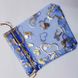Подарочный мешочек для украшений, из органзы, 12*9,5*0,1 см, с золотым люрексом, с сердцами, синий