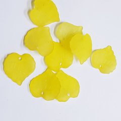 Бусина пластиковая, 16*15*3 мм, из пластмассы, желтый