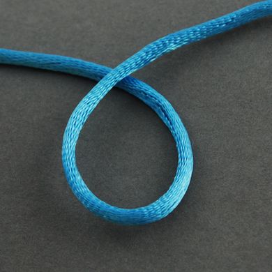Корсетный шнур, круглый, 2 мм, голубой