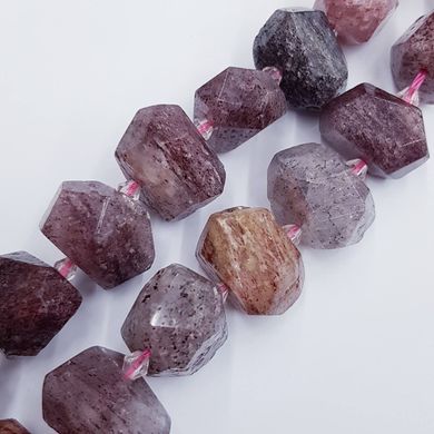 Лепидолит бусины 12-17*13-16 мм, натуральные камни, поштучно, розово-фиолетовый