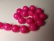 Агат прессованный бусины 10 мм, натуральные камни, поштучно, розовый флюорисцентный