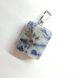 Кулон из азурита 17*14*13 мм, из натурального камня, подвеска, украшение, медальон, белый с синим