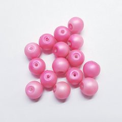 Бусины Майорка 8 мм, поштучно, розовый, непрозрачный