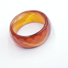 Кольцо из натурального камня агата, натуральные камни, цвет рыжее