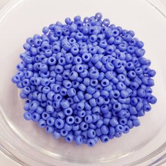 Бисер 1,5-2*1,5-2 мм, упаковка 10 гр, не прозрачный, голубо-синий