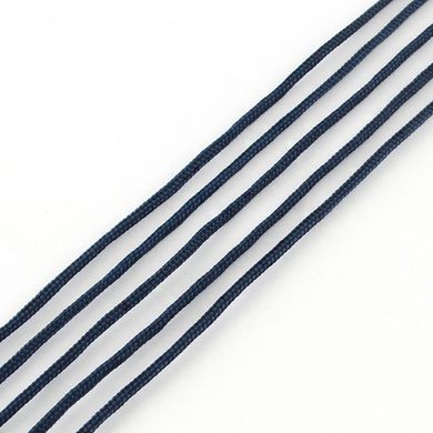 Шнур шелк, 1.5 мм, темно-синий матовый