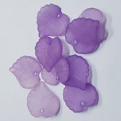 Бусина пластиковая, 16*15*3 мм, из пластмассы, фиолетовый