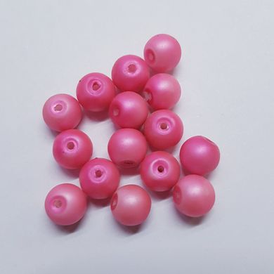 Бусины Майорка 8 мм, поштучно, розовый, непрозрачный