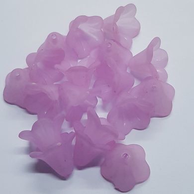 Бусина пластиковая, 11*14*14 мм, из пластмассы, фиолетово-розовый
