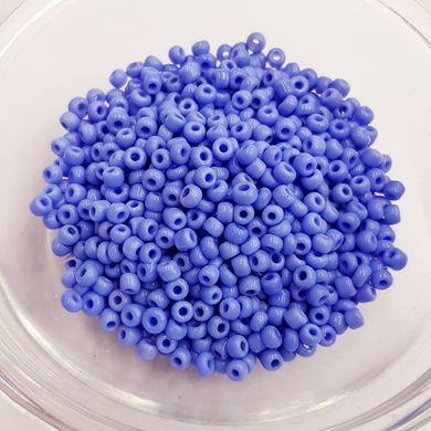 Бисер 1,5-2*1,5-2 мм, упаковка 10 гр, не прозрачный, голубо-синий