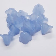 Бусина пластиковая, 11*14*14 мм, из пластмассы, сине-голубой