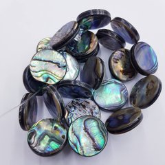 Гелиотис бусины плоский круг 18 мм, натуральные камни, поштучно, разноцветный