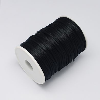 Корсетний шнур, круглий, 2 мм, чорний