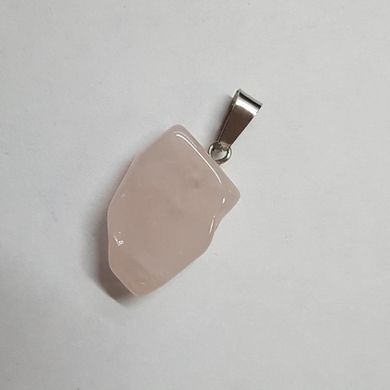 Кулон из кварца 20*16*7 мм, из натурального камня, подвеска, украшение, медальон, светло-розовый