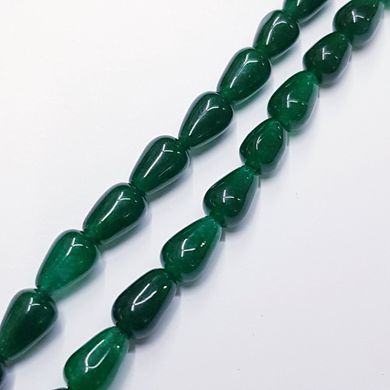 Хризопраз имитация бусины 7-9*5-5,5 мм, ~43 шт / нить, натуральные камни, на нитке, зеленый